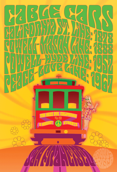 Cable Car Summer of Love Magnet