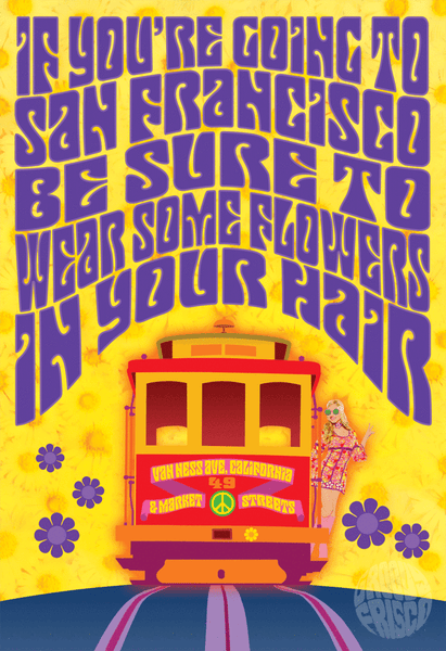 Cable Car Wear Some Flower Magnet