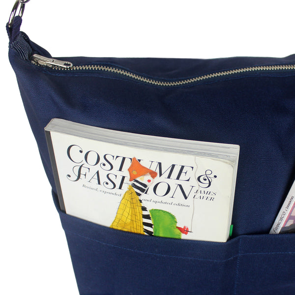 Aria Reversible Messenger: Denim Stitch