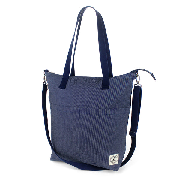 Aria Reversible Messenger: Denim Stitch