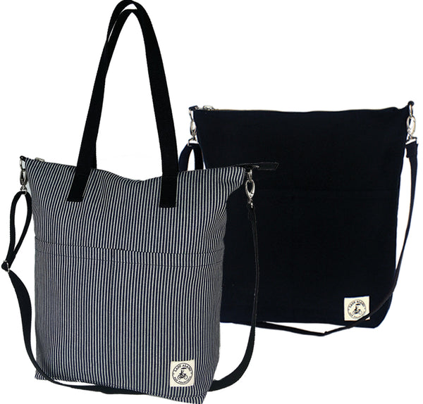 Aria Reversible Messenger: Hickory Stripe