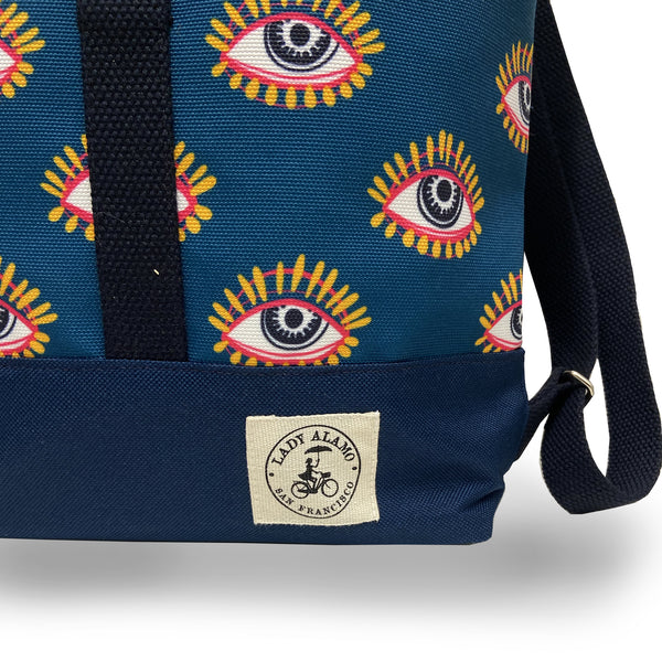 Mini Brightday Backpack: Eye Dark Teal