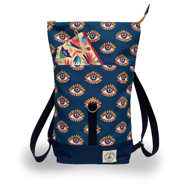 Mini Brightday Backpack: Eye Dark Teal