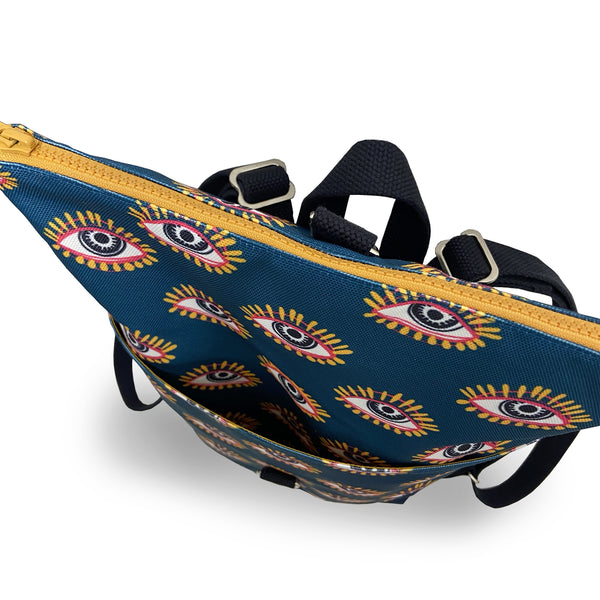 Mini Brightday Backpack: Eye Dark Teal