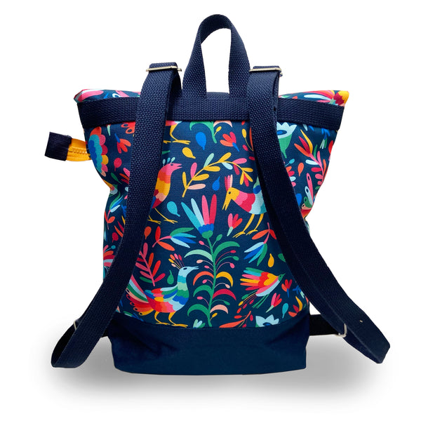 Mini Brightday Backpack: Otomi Indigo