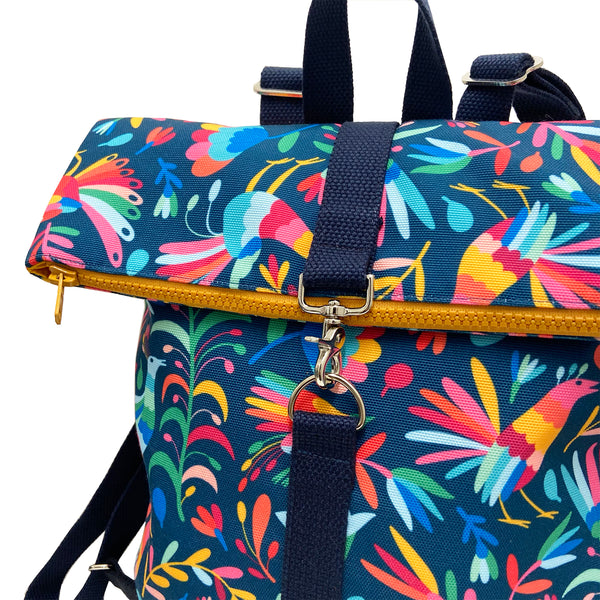 Mini Brightday Backpack: Otomi Indigo