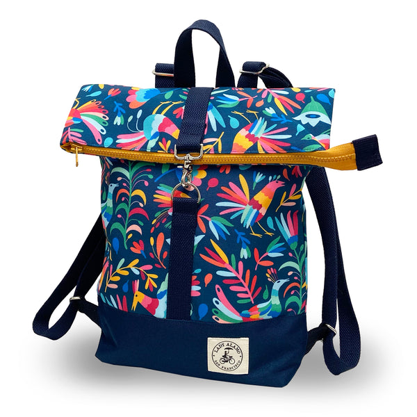 Mini Brightday Backpack: Otomi Indigo