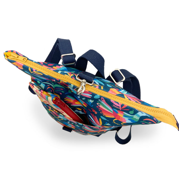 Mini Brightday Backpack: Otomi Indigo