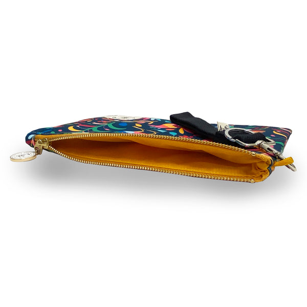 Miss Zip Wristlet: Otomi Indigo