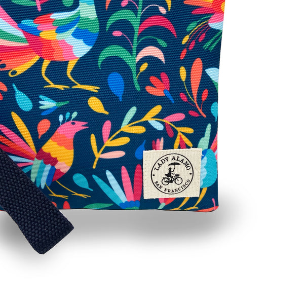 Miss Zip Wristlet: Otomi Indigo