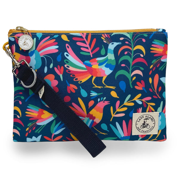 Miss Zip Wristlet: Otomi Indigo