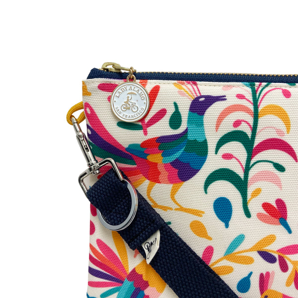 Miss Zip Wristlet: Otomi Ivory
