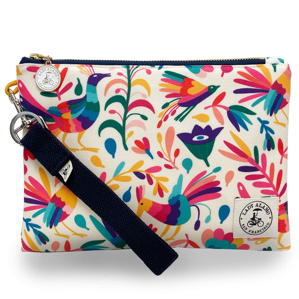 Miss Zip Wristlet: Otomi Ivory