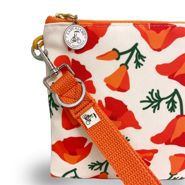 Miss Zip Wristlet: Poppy Cream