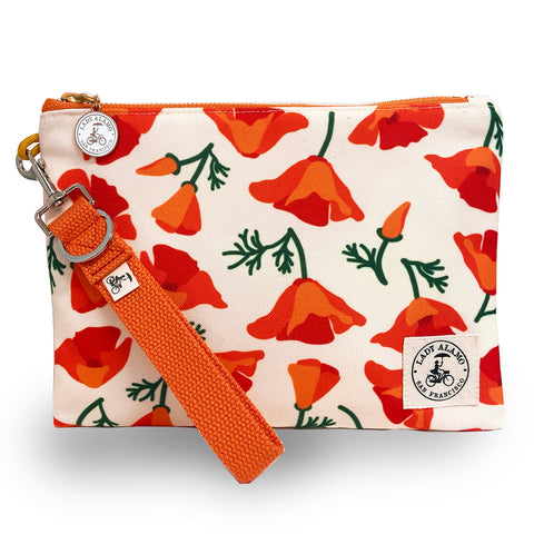 Miss Zip Wristlet: Poppy Cream