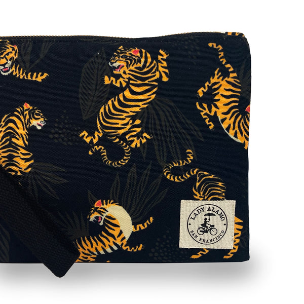 Miss Zip Wristlet: Tiger Black