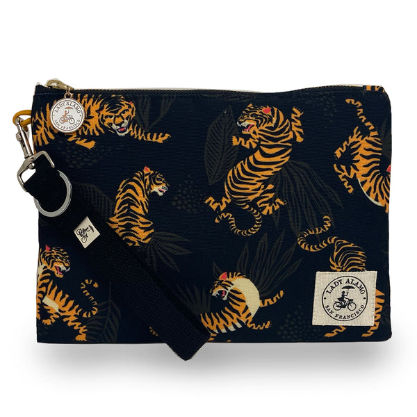 Miss Zip Wristlet: Tiger Black