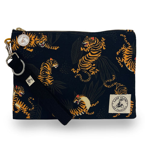 Miss Zip Wristlet: Tiger Black