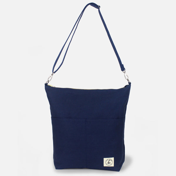 Aria Reversible Messenger: Denim Stitch