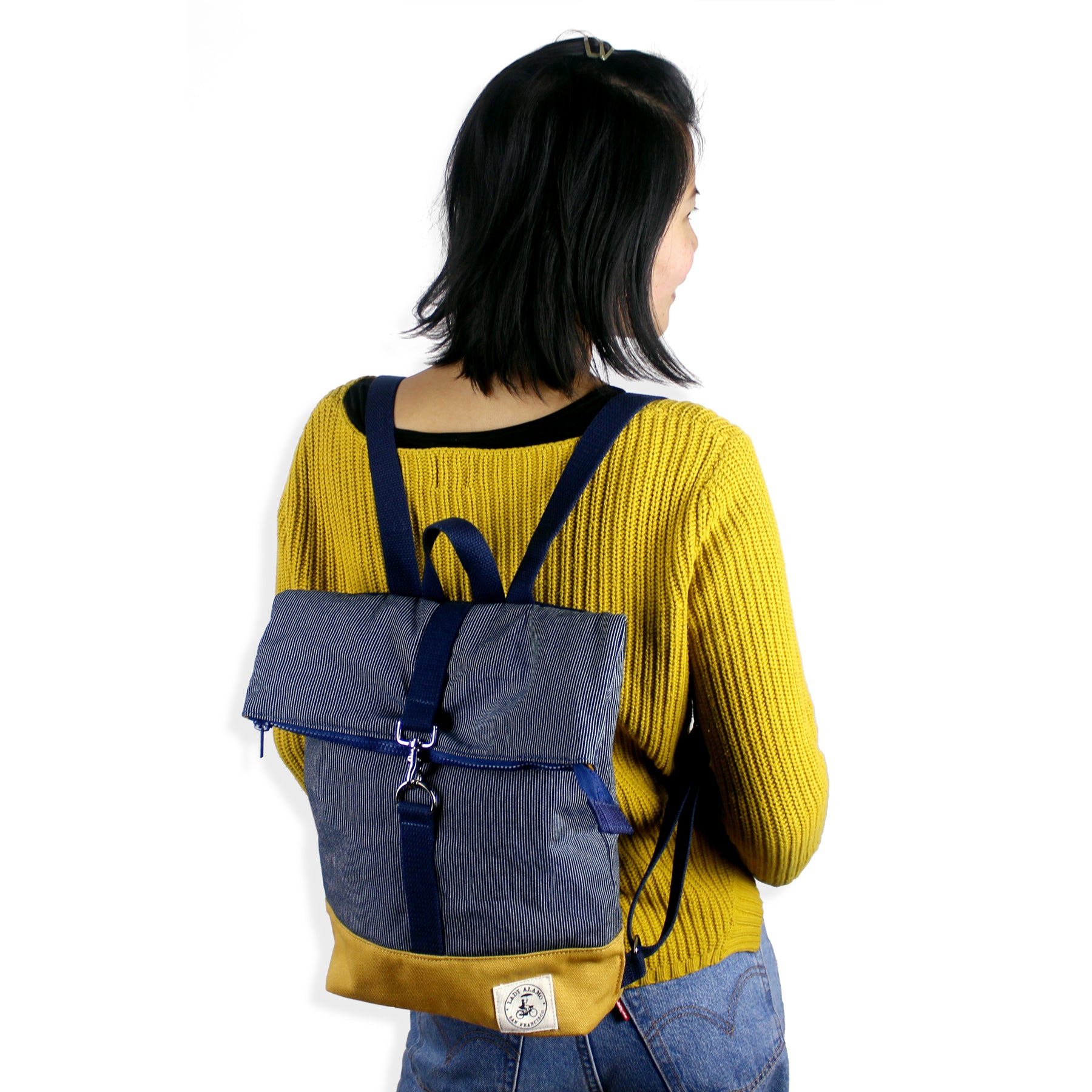 denim backpack mini