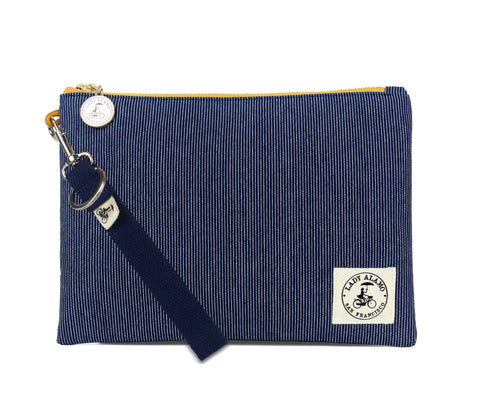 Miss Zip Wristlet: Denim Stitch