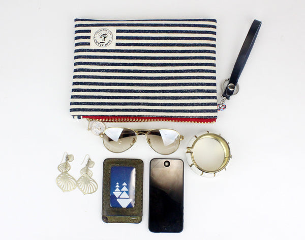 Miss Zip nautical stripe inside