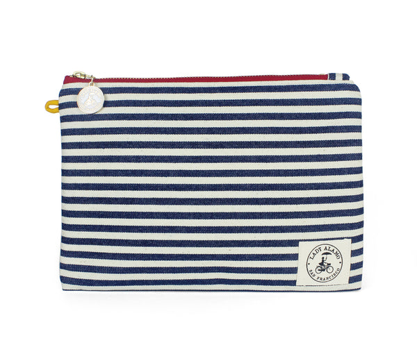 Miss Zip Wristlet: Nautical Stripe
