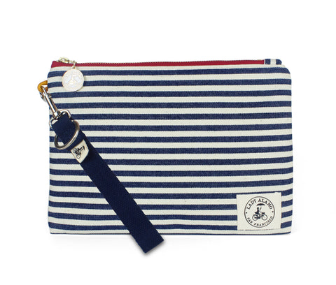 Miss Zip Wristlet: Nautical Stripe