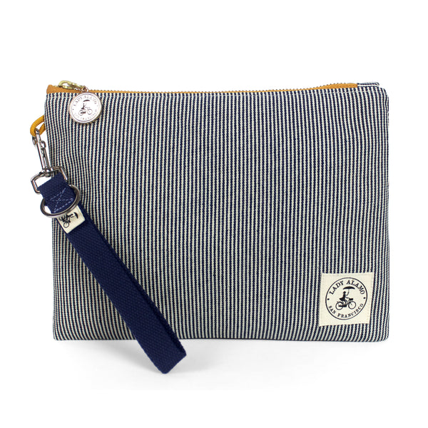 Miss Zip Wristlet: Railroad Stripe
