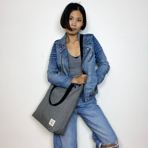 Aria Reversible Messenger: Hickory Stripe