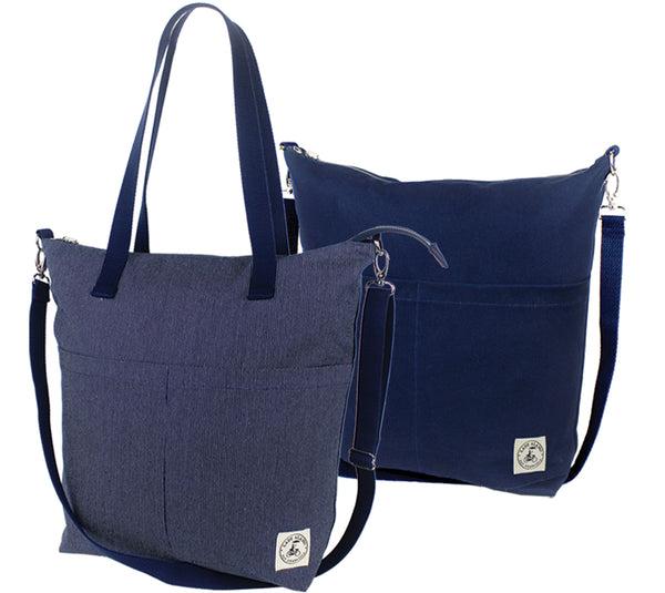 Aria Reversible Messenger: Denim Stitch