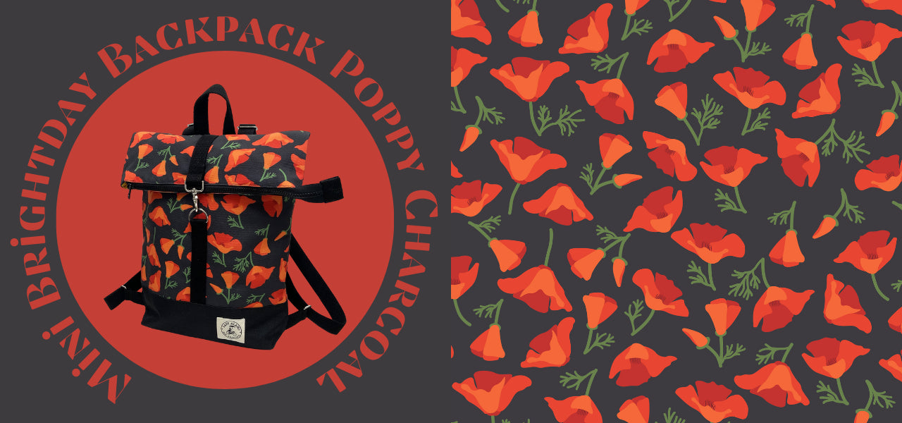 Mini Brightday Backpack Poppy Charcoal